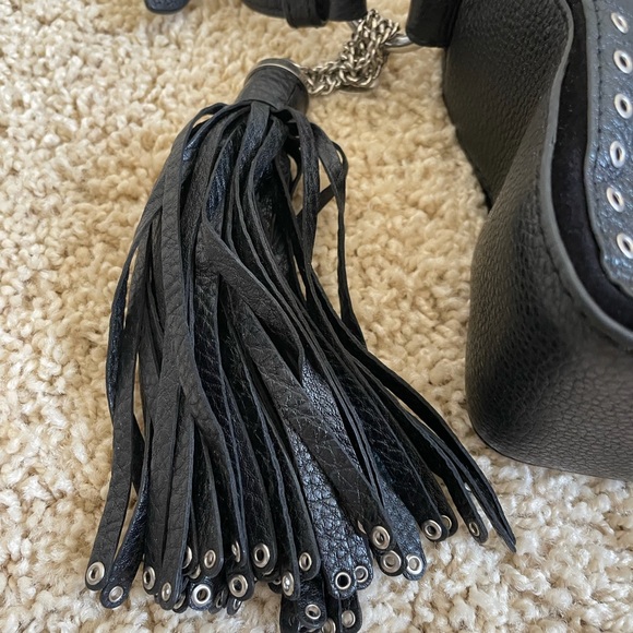 Michael kors black leather crossbody with velvet details - Picture 6 of 8